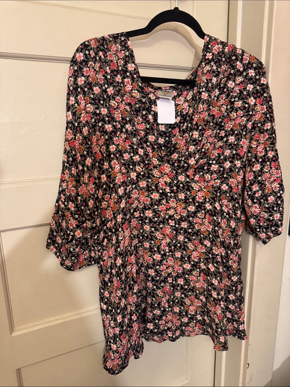 Vintage Ulf Anderson 90s dark Floral mini dress